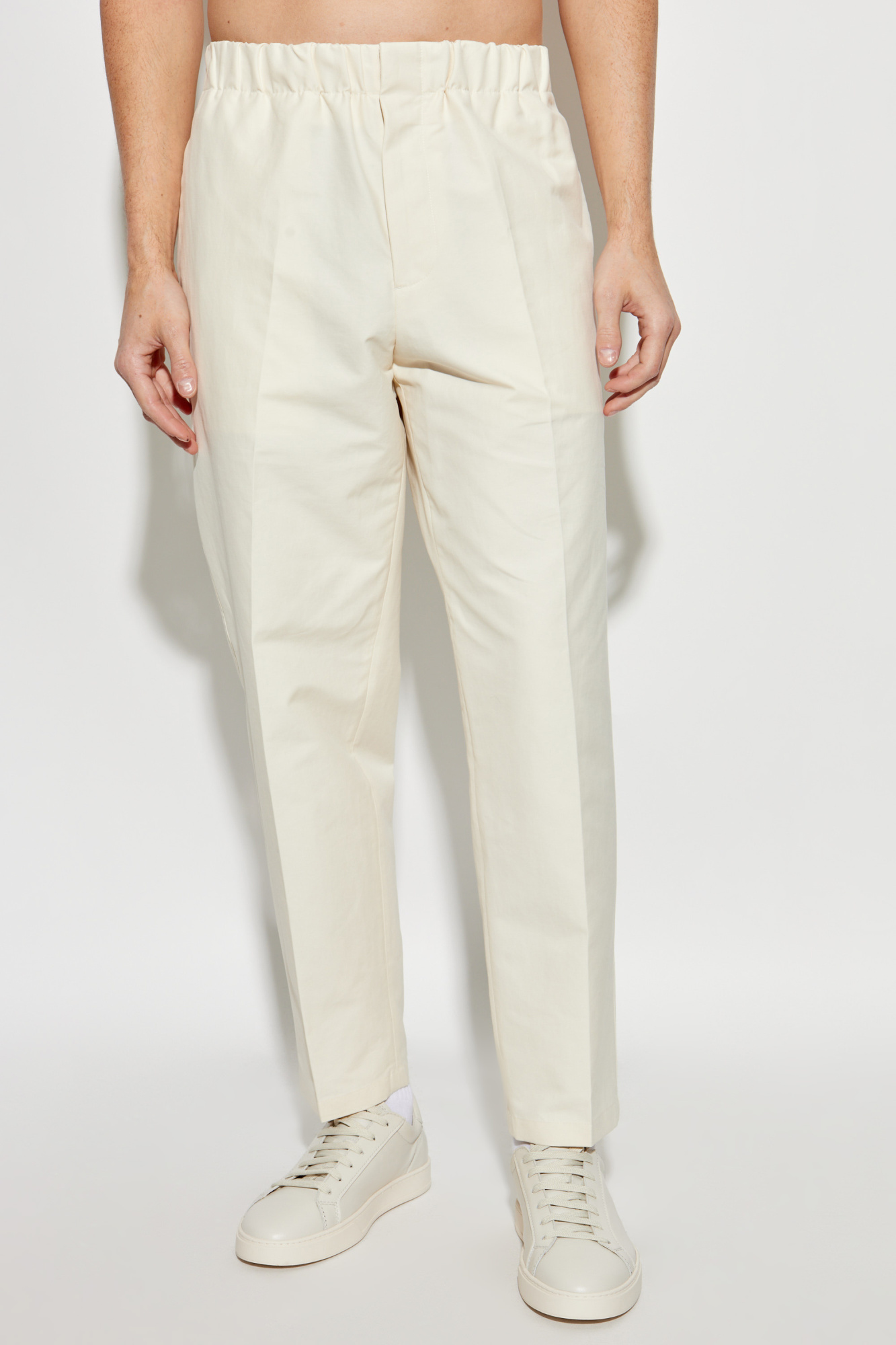 Cream Creased trousers JIL SANDER - Vitkac AS